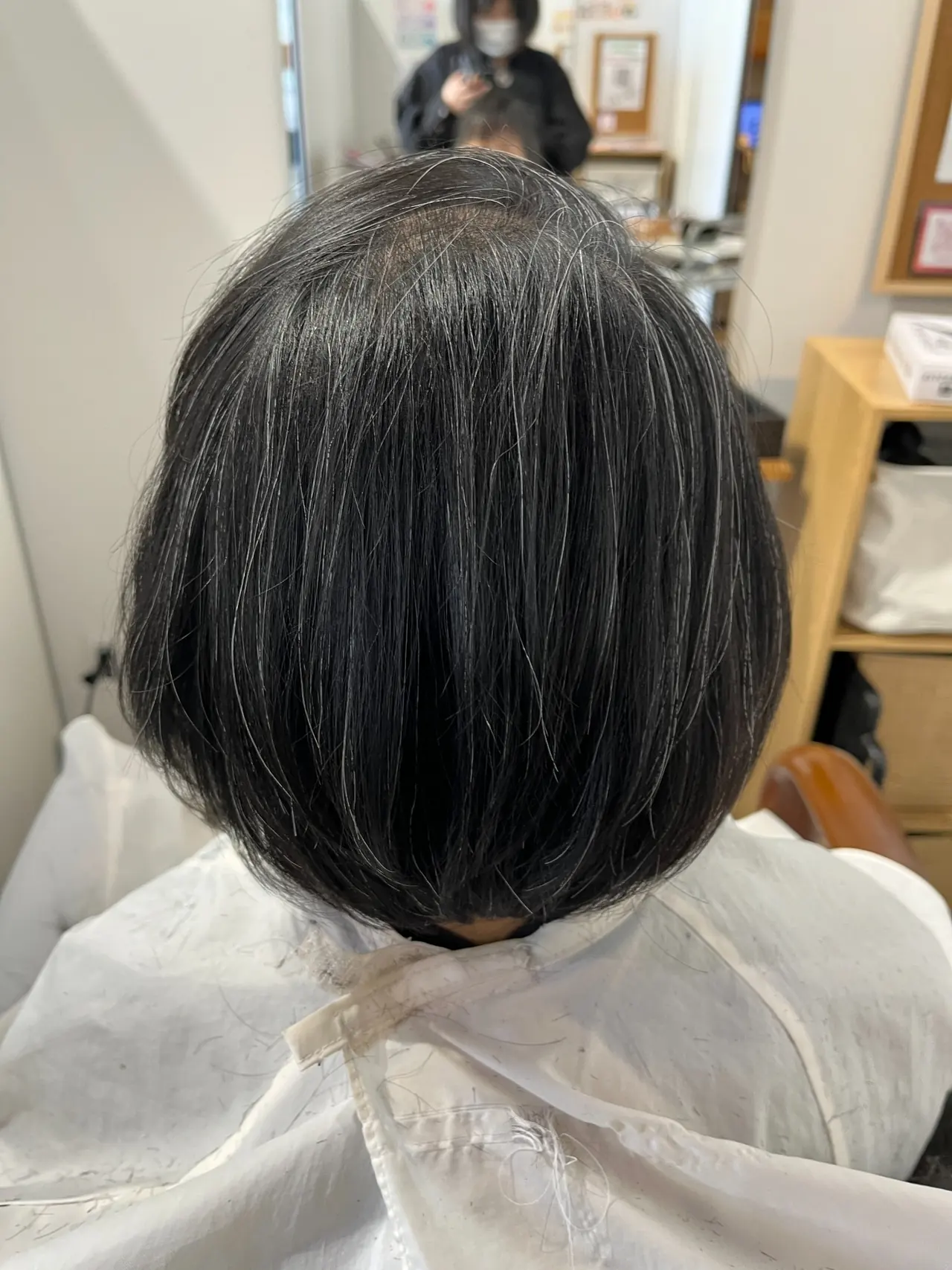 カット終了後の髪の状態 1
