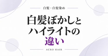 白髪ぼかしとハイライトの違い