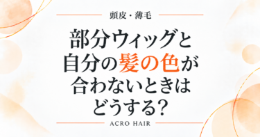 部分ウィッグと自分の髪の色が合わないときはどうする？