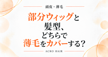 部分ウィッグと髪型、どちらで薄毛をカバーする？