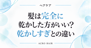 髪は完全に乾かした方がいい？乾かしすぎとの違い